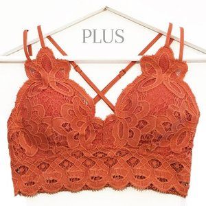 EDEN Plus Spice Route Floral Padded Lace Bralette